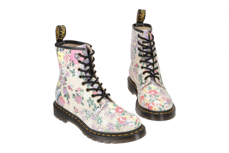 Dr Martens Pascal Stiefel beige Blumen 1460