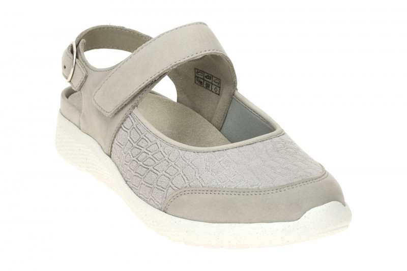 Waldläufer Ira Sandale Schuhe grau stein OrthoTritt M-Weite 815M33