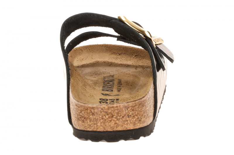 Birkenstock Arizona BS Pantolette schwarz braun Kroko SCHMAL 1032864