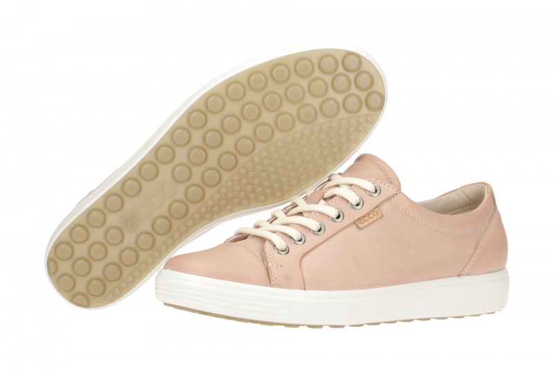 Ecco Soft 7 Sneaker Schuhe rosa weiß