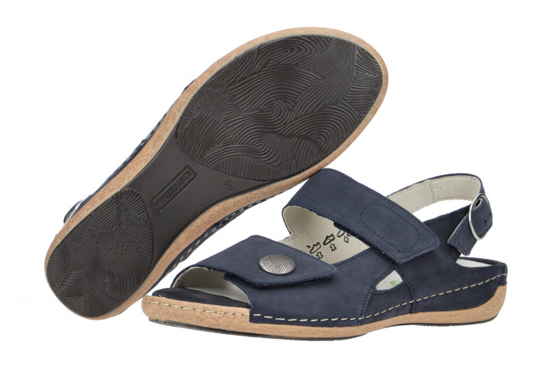 Waldläufer Heliett Sandale blau Nubuck 342002