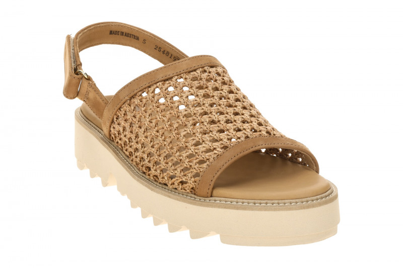 Paul Green Plateau Sandalen braun geflochten 6209
