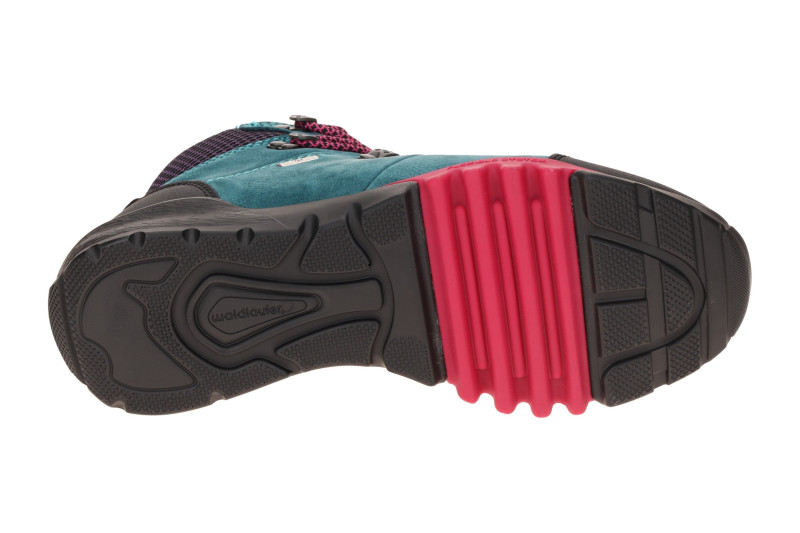 Waldläufer Amiata Stiefelette blau lila H-Weite wasserdicht