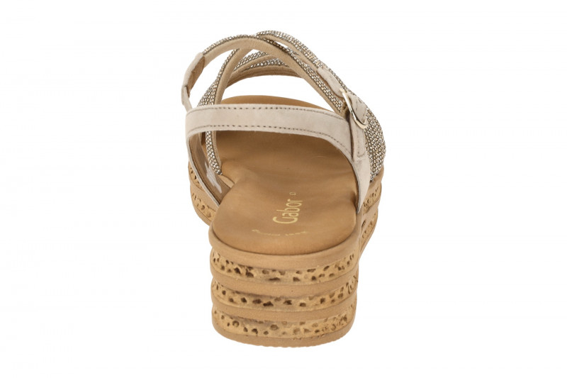 Gabor Fashion Plateau Sandalen gold Strass 84.555.82