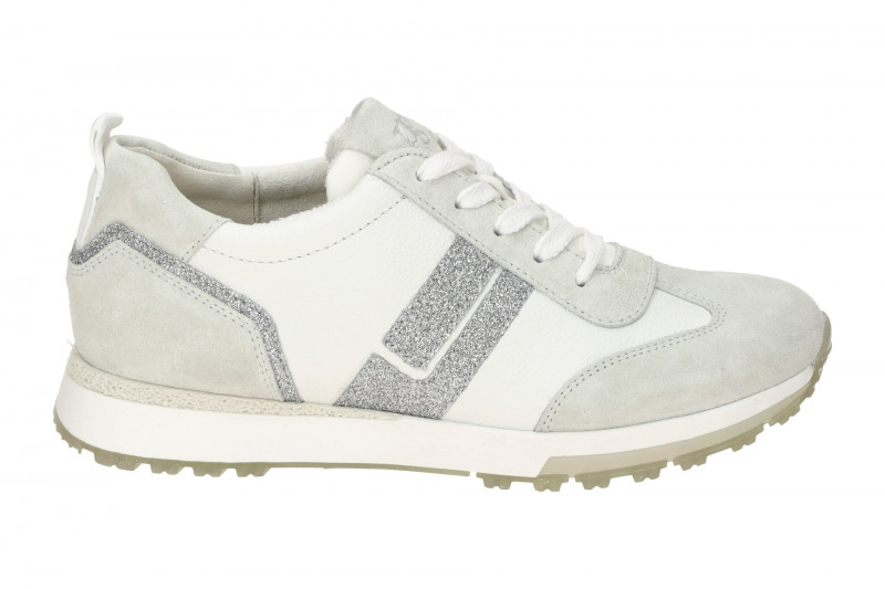 Paul Green Sneaker Schuhe weiß grau Glitzer 5392