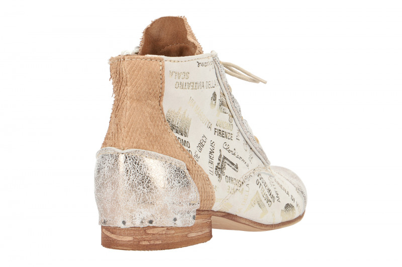 Charme Stiefelette weiß gold-metallic 0165