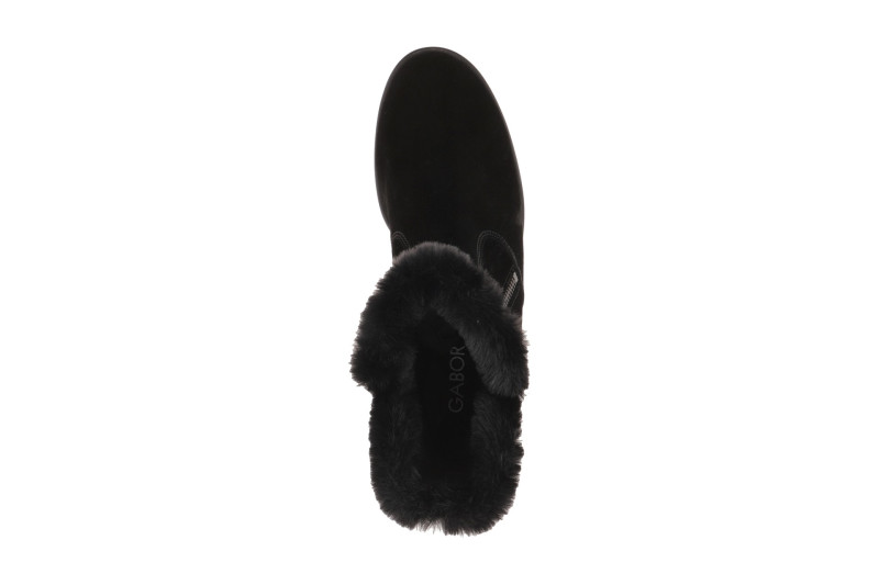 Gabor Stiefelette schwarz Fellkragen 8018.04.001