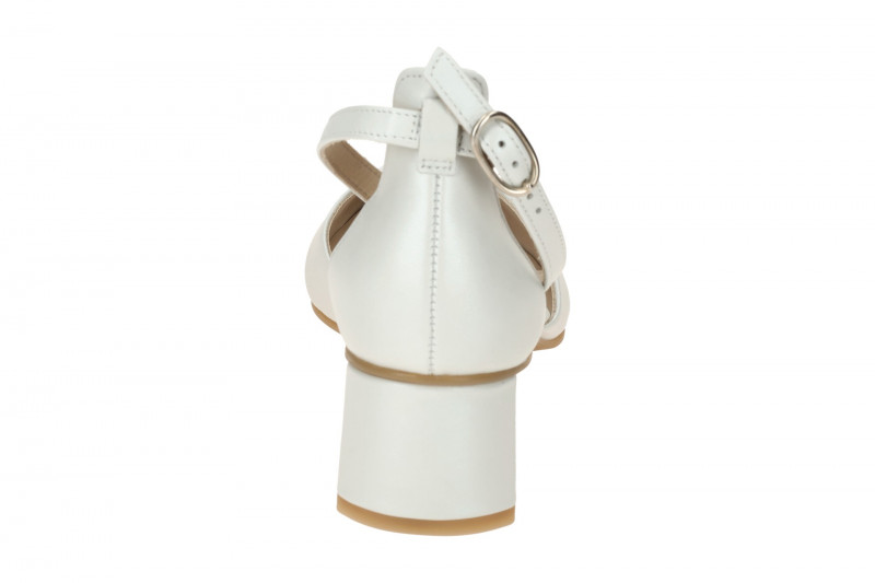 Paul Green Riemchen Pumps weiß pearl Seidenmatt Nappa 3820