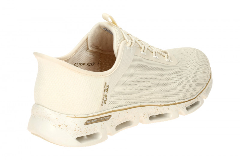 Skechers Glide Step Schuhe Sneakers beige gold SLIP-INS 104610