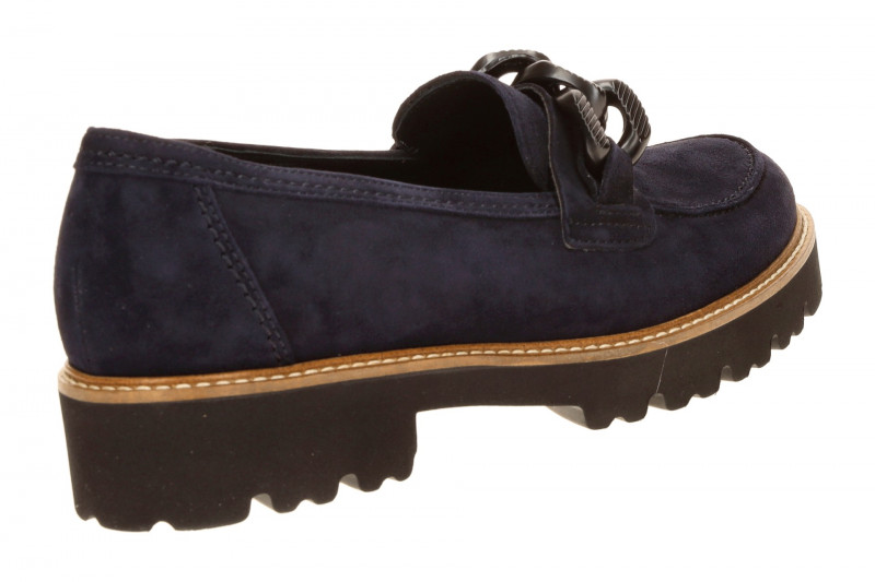 Gabor Fashion Schuhe Slipper blau Velour 4013.01.003