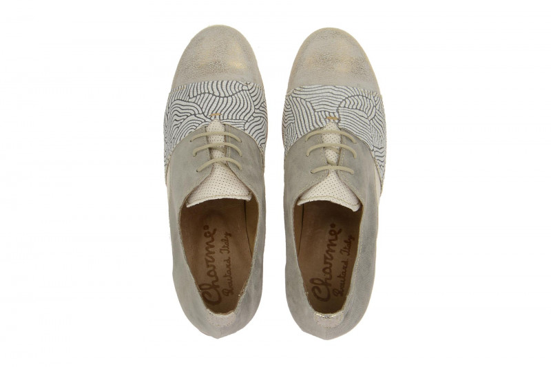 Charme Schuhe grau weiß gold mix 0070