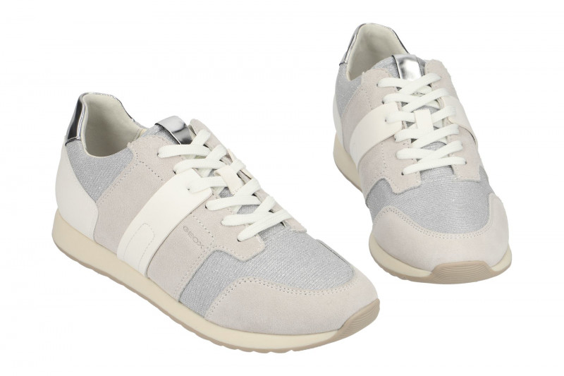 Geox Deynna Schuhe weiß glitter D746FD