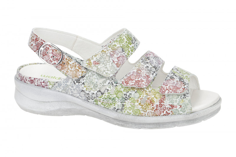 Waldläufer Merle Sandale offwhite floral M-Weite