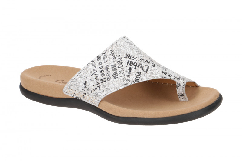 Gabor Zehentrenner Pantolette grau letter 83.700.69