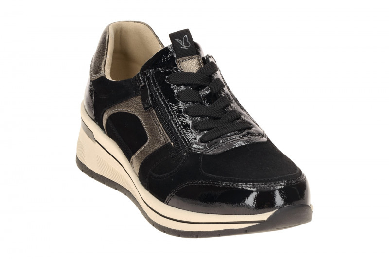 Caprice Schuhe schwarz Leder Mix H-Weite 23300