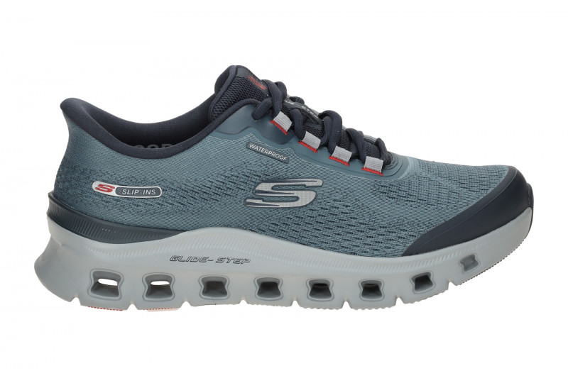 Skechers Glide Step Pro Schuhe blau grau SLIP-INS Wasserdicht 233135