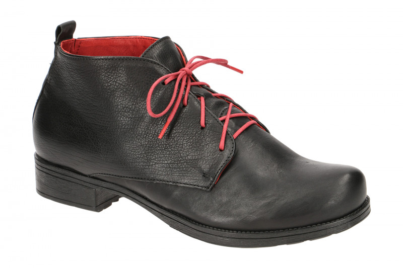 Think Denk Stiefelette schwarz rot 5-85018-09