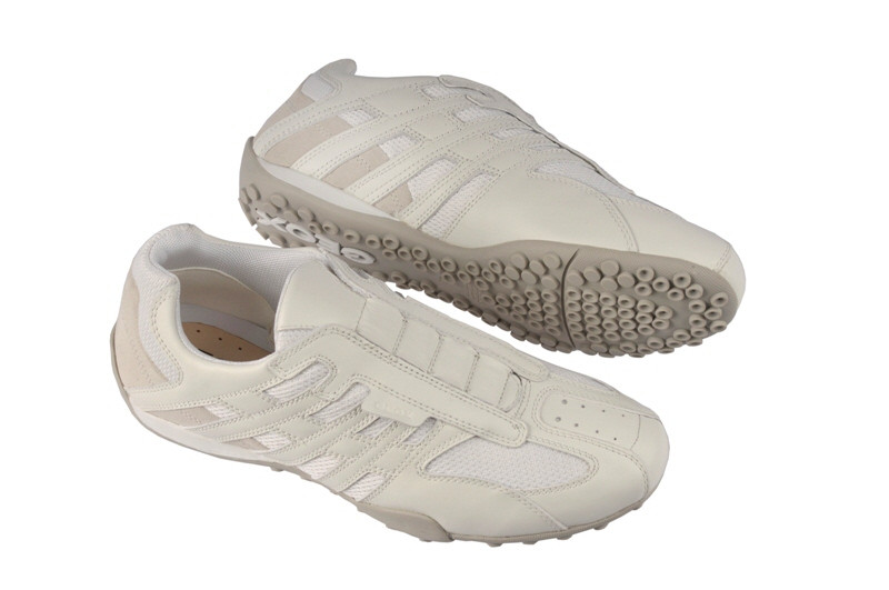 Geox Snake Slipper weiß grau