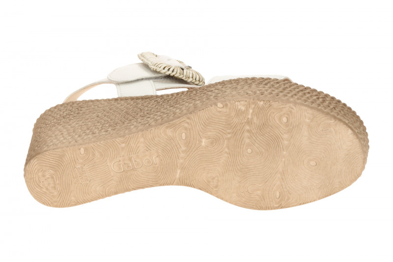 Gabor Wedges Keil Sandale weiß Nappa 84.771.20