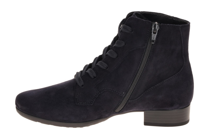Gabor Stiefelette Ankle Boots blau Samt H-Weite 8031.04.002