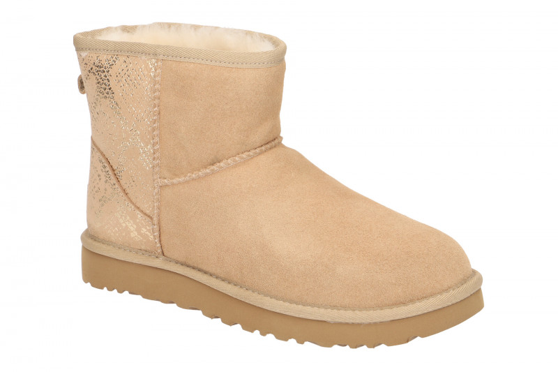 UGG Stiefel braun gold Classic Mini Metallic Snake