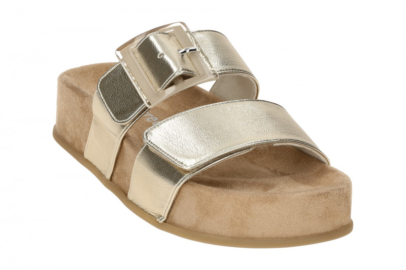 Paul Green Plateau Pantolette gold platino metallic 6157