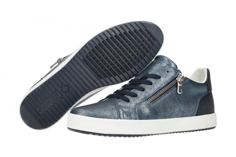 Geox Blomiee Schuhe Sneakers blau metallic