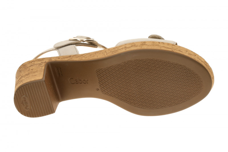 Gabor Sandalette grau oak Velour 84.764.12
