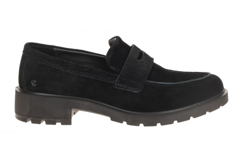 Ecco Metropole Vienna Schuhe schwarz Velour Loafer 231333