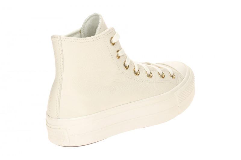 Converse Schuhe Chuck Taylor All Star Plateau weiß creme Lift Hi Leder
