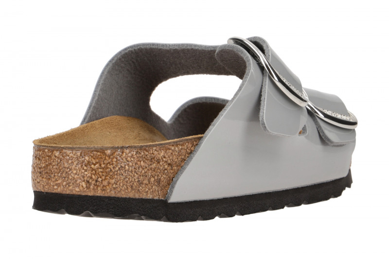 Birkenstock Arizona Big Buckle Pantolette grau Lack 1021365
