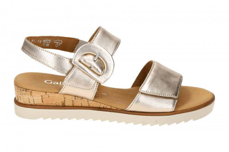 Gabor Comfort Keil Sandale puder beige metallic 62.752.83