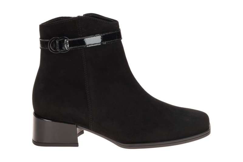 Gabor Stiefelette Ankle Boots schwarz Karree Samt 8067.02.002
