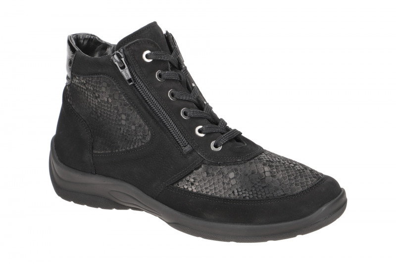 Waldläufer Hesna Stiefelette schwarz OrthoTritt H-Weite