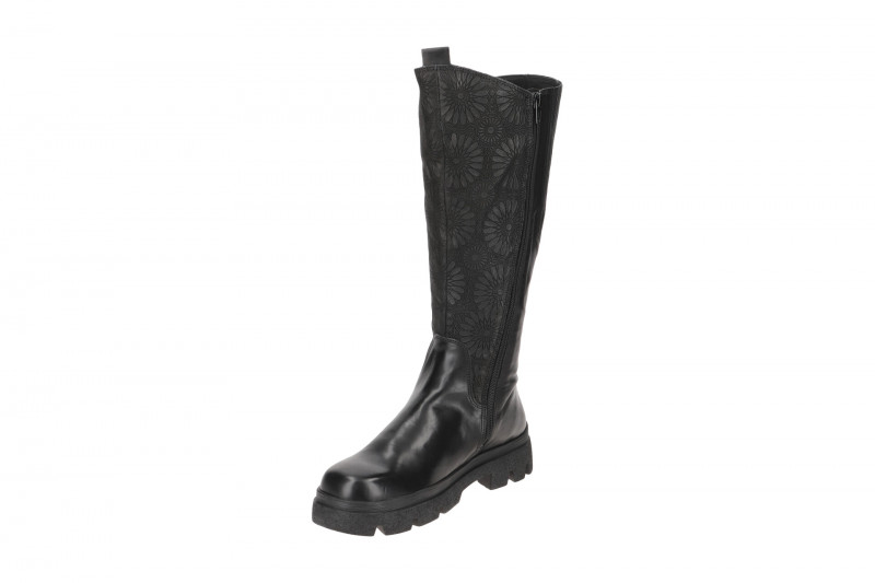 Think Kangae Plateau Schaft Stiefel schwarz Effekt 673