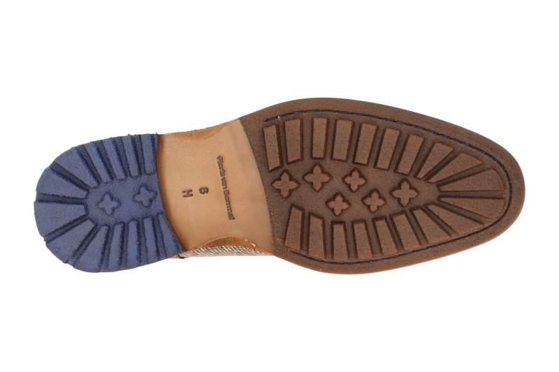 Floris van Bommel Crepi Schuhe taupe braun Kästchen 50159