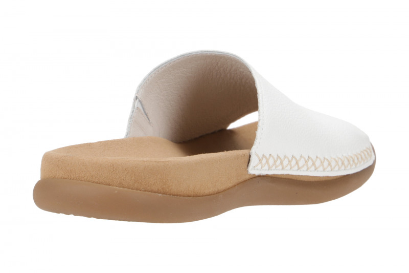 Gabor Pantolette weiß Glattleder 03.705.21