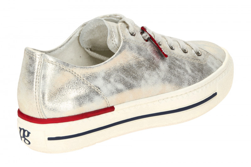 Paul Green Sneakers Schuhe silber grau metallic 4760