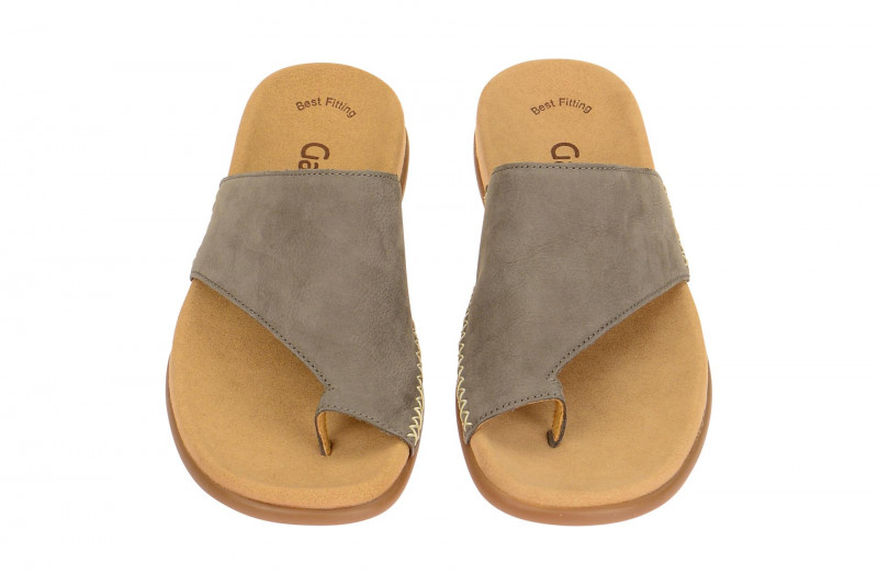 Gabor Zehentrenner Pantolette grau fumo