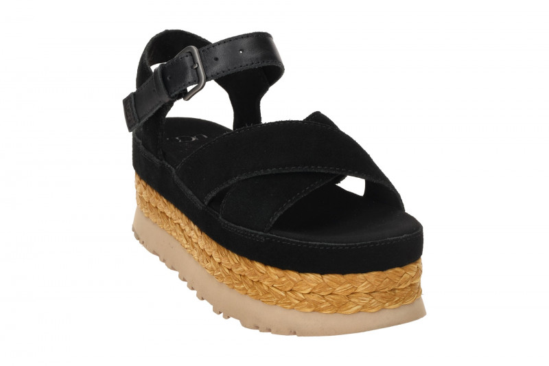 UGG Aubrey Ankle Strap Plateau Sandale schwarz 1167471