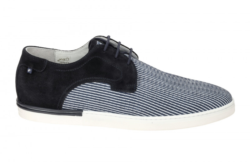 Floris van Bommel De Dekker Schuhe blau weiß gestreift 30288