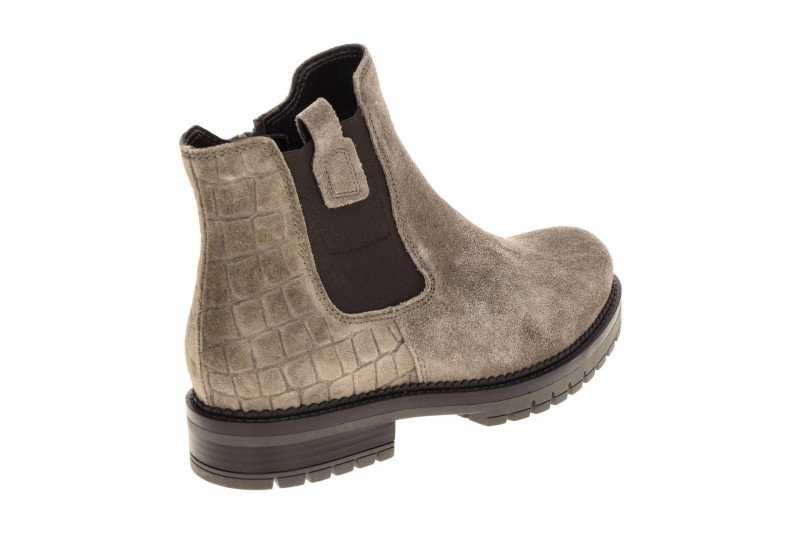 Gabor Stiefelette grau taupe Kroko H-Weite 8024.01.007