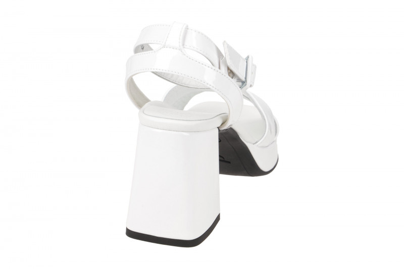 Paul Green Plateau Sandalette weiß Kunstlack 6027