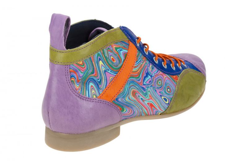 Think Guad 2 Schnür Stiefeletten lila bunt Muster 618