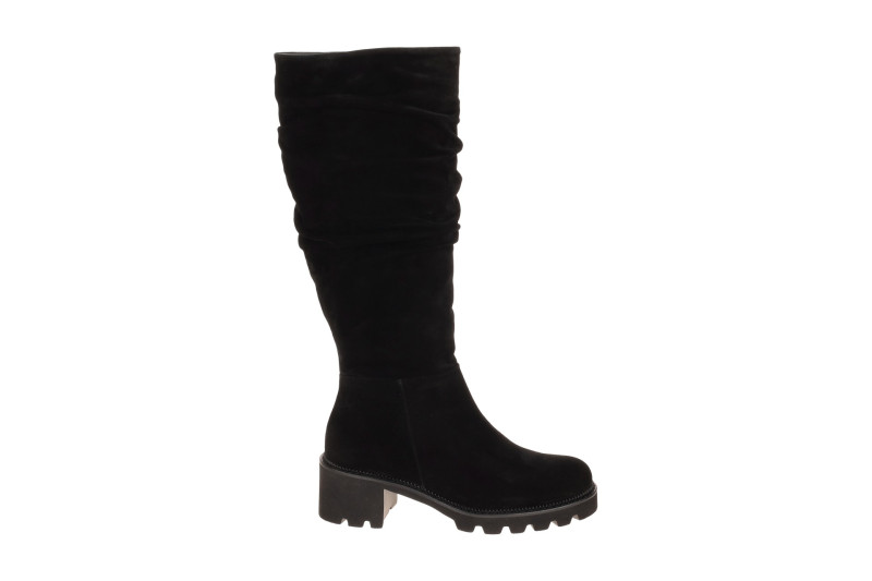 Paul Green Schaftstiefel schwarz gerafft 9987