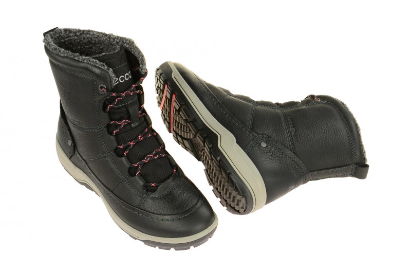 Ecco Trace Winter Schnür Stiefel schwarz