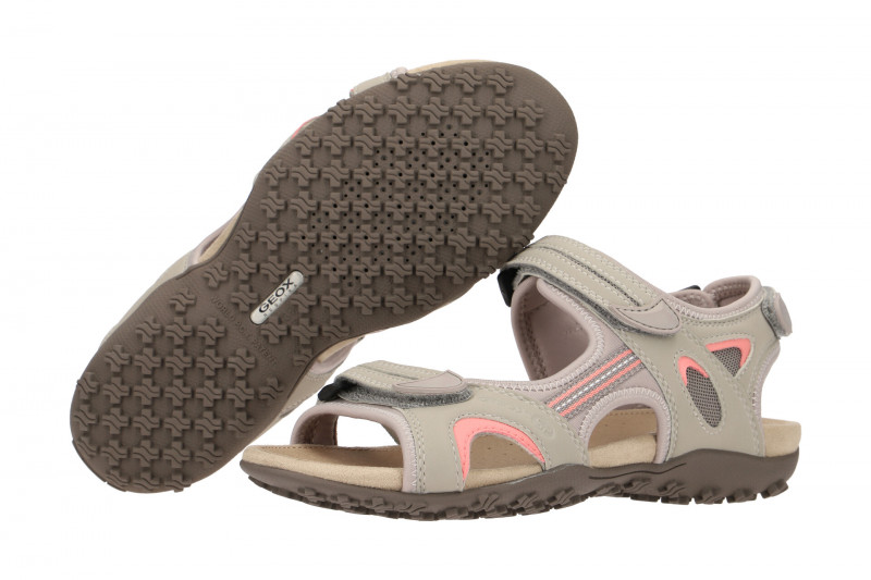 Geox Strel Damen Sandale grau rosa D9225B