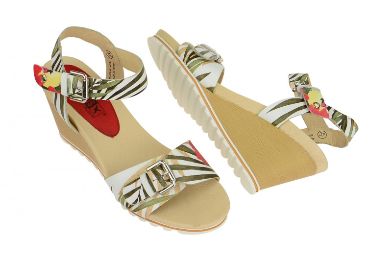 Pikolinos Bali Sandale weiß Blumen W7F-PR0593