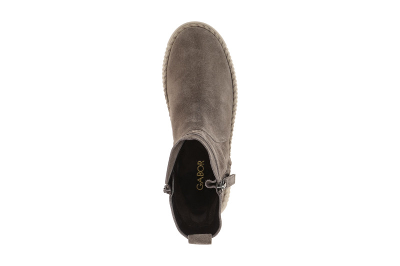 Gabor Stiefel grau taupe Zip Boots Velour 8014.04.003