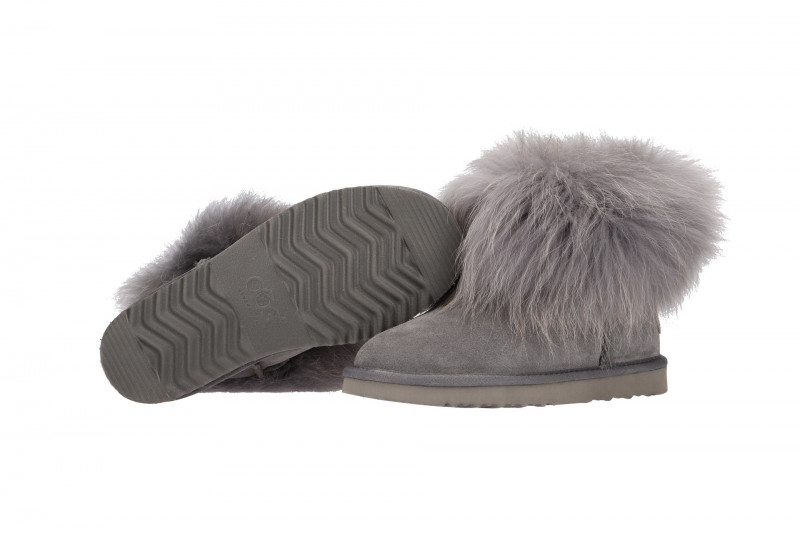 Oog Stiefel grau Lammfell Boots